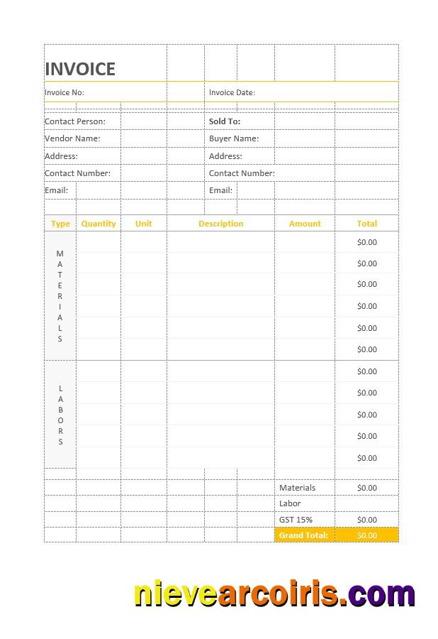 Painting Invoice